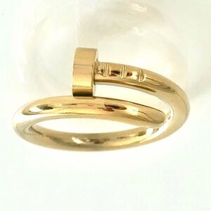Gold Nail Ring Band